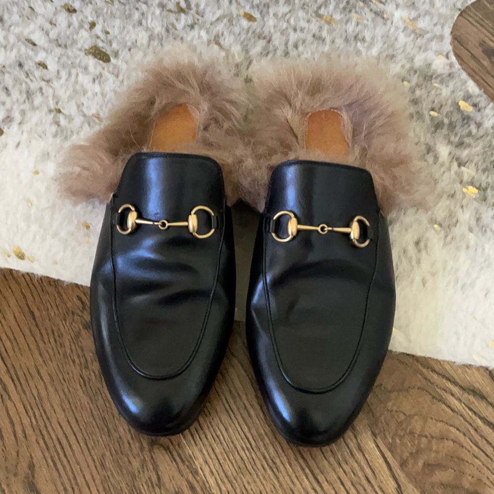 GUCCI Princetown Fur Mule